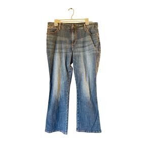 Wrangler Aura Jeans Size 14 Short – Blue Cotton Blend Bootcut Denim